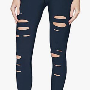 ALO Yoga High Waisted Ripped Warrior Leggings -S